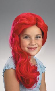 Child red wig can be added to any child Ariel costume to complete the 