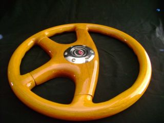 New 15 Light Yellow Ochre Wood Grain Steering Wheel
