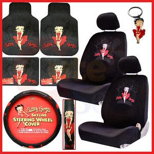 Betty Boop Car Seat Covers Accessories Set Low Back
