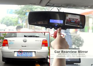 New Car Rearview Mirror with Wireless Parking Camera (Bluetooth,  