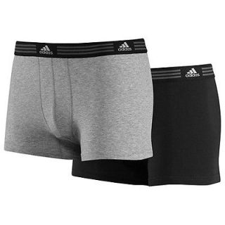 NEW 2 Pack ADIDAS Climalite Athletic Stretch Cotton Spandex Trunk Mens 