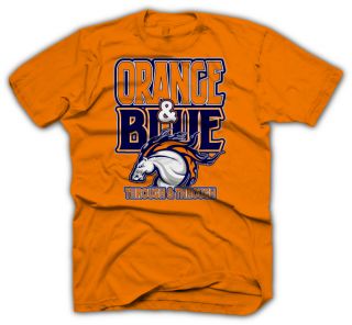 Denver Broncos Shirt Peyton Manning Jersey Orange Blue T Shirt 