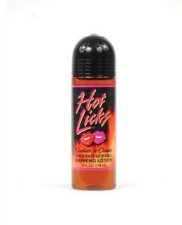 Hot Licks Edible FLAVORED Sex Lube WARMING Massage OIL Lotion 4oz 