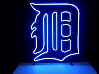 New MLB Detroit Tigers Real Neon Light Beer Bar Pub Sign