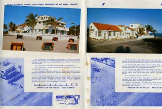 SEAVILLA Hotel Postcards and Brochure Ft Lauderdale Florida 1957