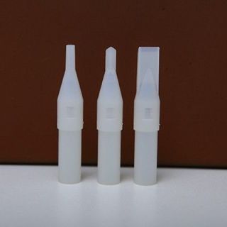   Plastic Flat Disposable Tattoo Tube Nozzle Tip Mixed 5/7/9/11/13F Size