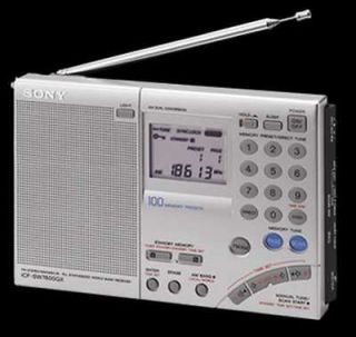 sony multi band world receiver am fm radio clock w