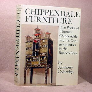 chippendale furniture coleridge 1968 hc dj rococo 