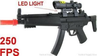 NEW MP5 SPRING AIRSOFT RIFLE GUN LASER & LED LIGHT pistol SMG shotgun 