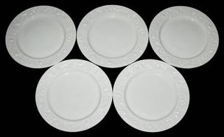 Anchor Hocking Vitrock Milk Glass 8.75 Luncheon Plates, Set of 5