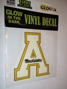 NCAA Appalachian Mountaineers Glow in The Dark Vinyl Decal Car Truck 
