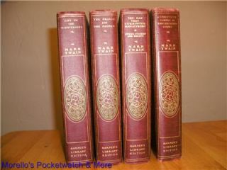 Mark Twain 4 Volumes Collection Harper Brothers 1901