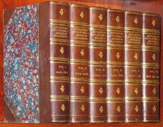   of American Biography Leather Set Antique Appletons Antique