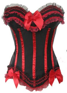   corset is lace up at the back, can adjust. 12 plastic bones boned