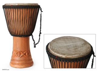 Visual Balance Master Artisan Assante Hand Carved Djembe Drum Africa 