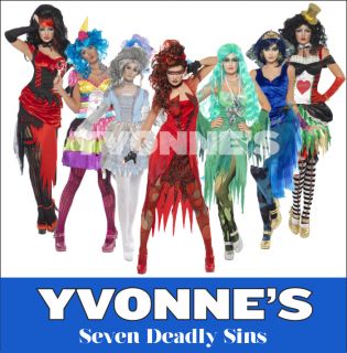 Seven Deadly Sins Halloween Horror Ladies Sexy Fancy Dress Costume XS 