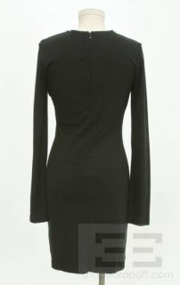 Halston Heritage Black Asymmetric Cut Out Front Dress Size 6