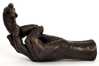 Auguste Rodin Hommage Bronze Sculpture The Hand of God Signed Rodin 