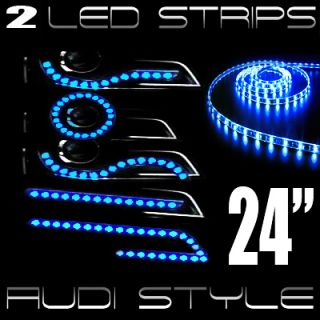   Blue LED Waterproof Audi Style Flexible Strip Light 30 SMD for any Car