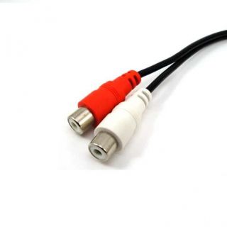 rca splitter cable connector rca 1pcs male to 2pcs female cable 