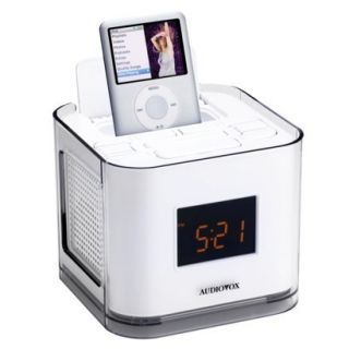 Audiovox CR8030iE5 Dual Alarm Clock, Radio and Dock for iPod/iPhone 