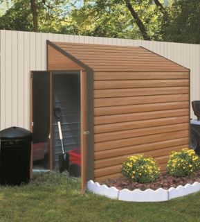 Arrow Woodgrain 4x7 Yardsaver Backyard Metal Storage Shed Kit Model 