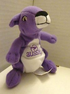 Aussie Hair Care Purple Kangaroo Toy Plush Icon Logo Ad 4 Soft Doll 