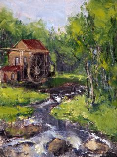 Original Fine Art Oil Painting Landscape Spring Sentimental 12x16 T 