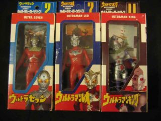 Lot of 3 Ultraman figures Ultra Seven Ultraman King Ultraman Leo New 