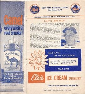 1963 NY Mets Program vs Giants Polo Grounds 5 3 63