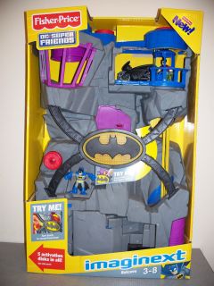 Fisher Price Imaginext Batcave Bat Cave DC Super Friends Batman Robin 
