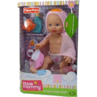 Little Mommy Scrub A Dub Dub Baby Bath Doll Pink Robe