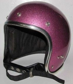   Pink Metal Flake Sparkle Motorcycle Helmet Medium Arthur Fulmer
