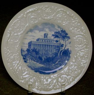 Original Building Wesleyan Women College WEDGWOOD Plate Blue 