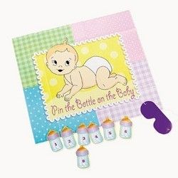 Baby Shower Game Pin The Bottle on The Baby New Shower Party Favor 