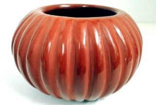   Clara Pueblo Indian Pottery Bowl Signed Angelina Baca 1990S