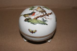 Herend China Rothschild Bird Vintage Circular Bon Bon 6181 4 5 D
