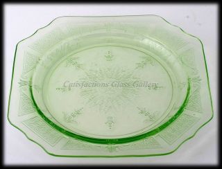 Anchor Hocking Princess Depression Glass Dinner Plate Green vintage 