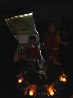 DC Captain Marvel Shazam Billy Batson Statue Extremely RARE Lights and 