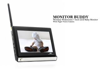 Baby Monitor Wireless Monitor Buddy Widescreen 7 inch LCD Night Vision 