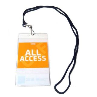 Backstage Pass All Access VIP Badge Holder w Lanyard