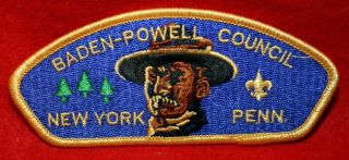 Baden Powell Council New York Penn CSP Boy Scouts Mint New Unsewn Free 