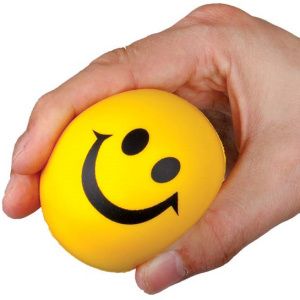 Happy Yellow Ball Easy Stress Relieve Executive Office Gadget Toy 