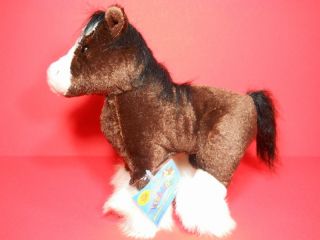 You are bidding on Webkinz Clydesdale Horse Plush Stuffed Animal and 