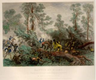   of U.S. by Sea & Land  1859  Hand Colored  Chappel   BATTLE OF MIAMI
