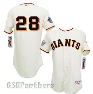 Buster Posey 2010 SF Giants Authentic World Series Cream Home Jersey 