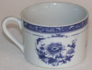 baum brothers formalities blue rose cup saucer set