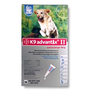 Bayer K9 Advantix II Over 55 lbs Supply 6month 
