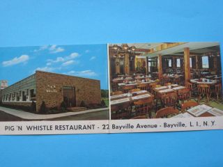 1960s Pig N Whistle Restaurant Bayville NY Long Island
