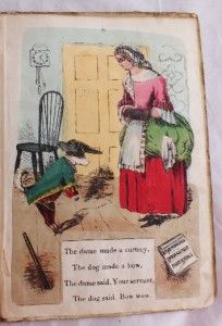 C1858 Dean Sons Moveable Mother Hubbard Early Pop Up Book Hand 